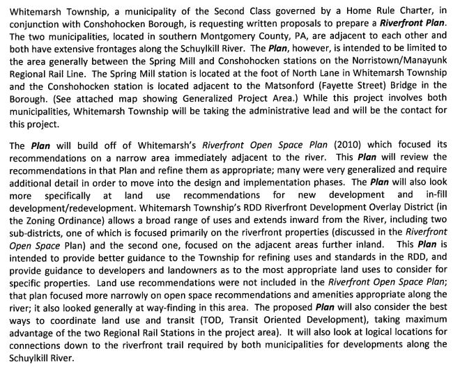 River Plan Two Paragraphs