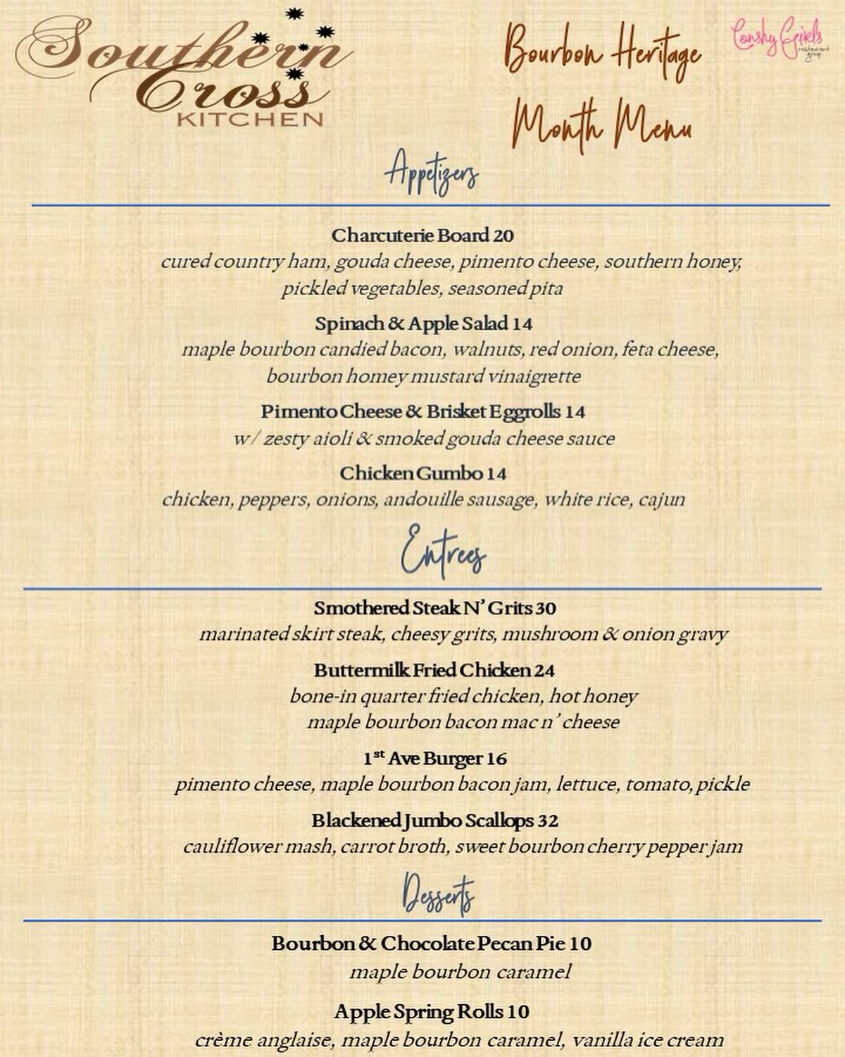 Southern Cross Celebrating Bourbon Heritage Month with special food and ...